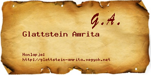 Glattstein Amrita névjegykártya